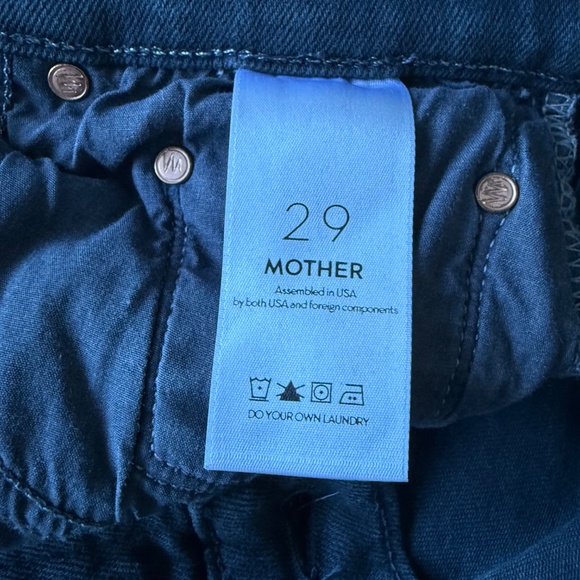 Mother Denim Insider Crop Step Fray Faded Black Size 29 - Picture 11 of 13